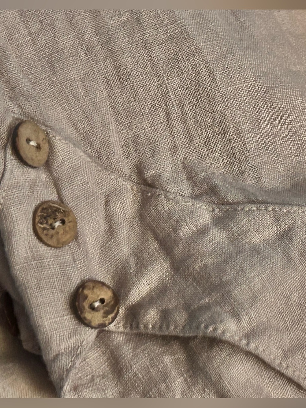 NWT XL Linen Cotton Pants PURO LINO Khaki Tan Wood Extra Large Designer Ankle - Picture 9 of 12